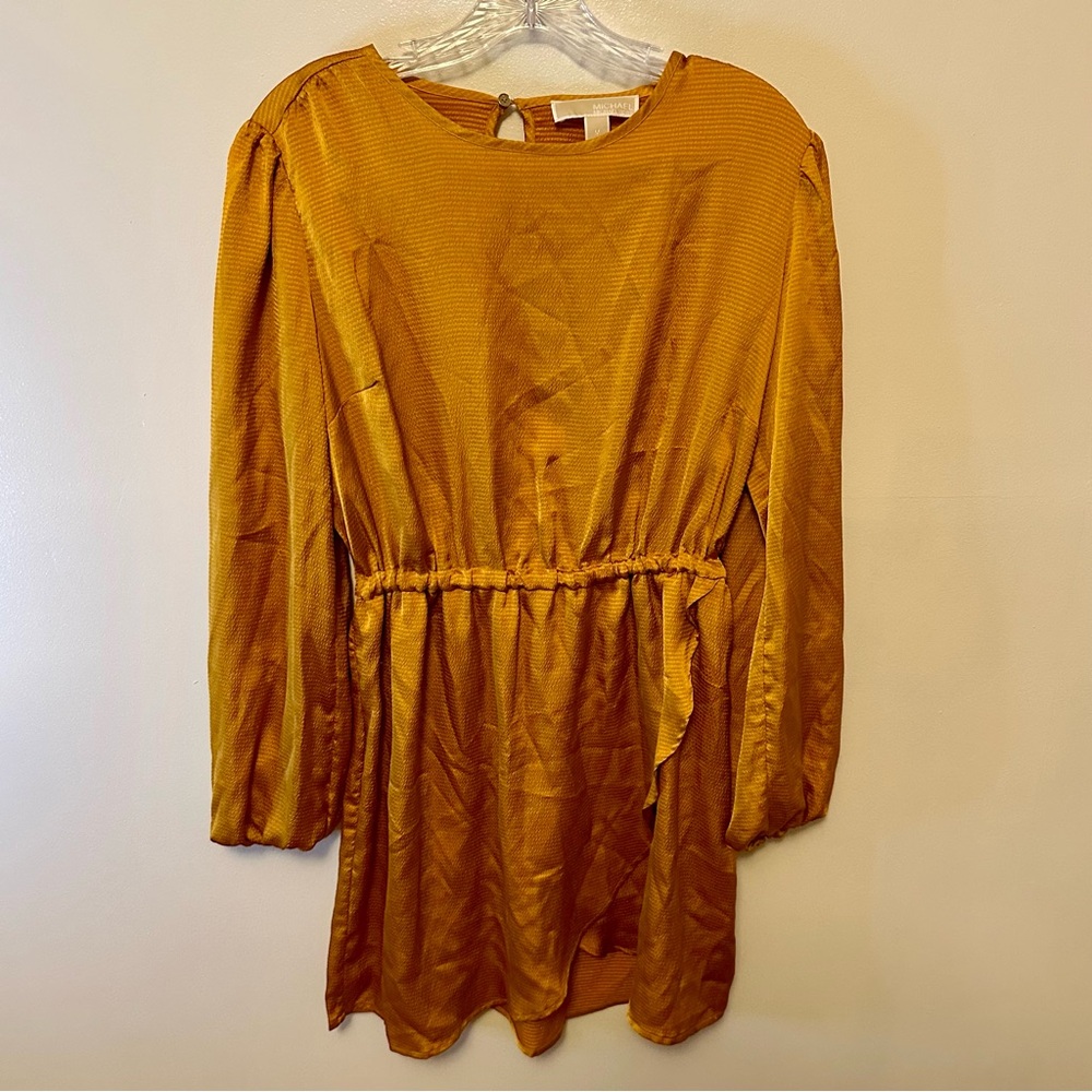 Michael Kors Mustard Long Sleeve Dress